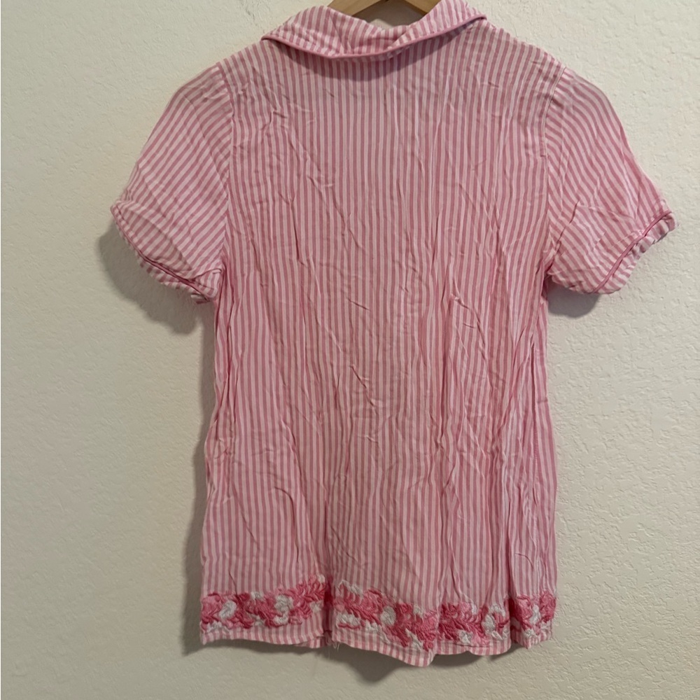 J. Marie// EUC Pink Striped Women's Pajama Set - Picture 5 of 8